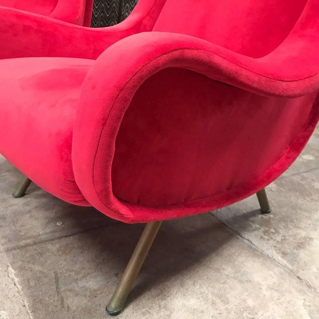 Mid-Century Modern Pair of Marco Zanuso Senior Armchairs 1950-1960 for Arflex For Sale - Image 3 of 9