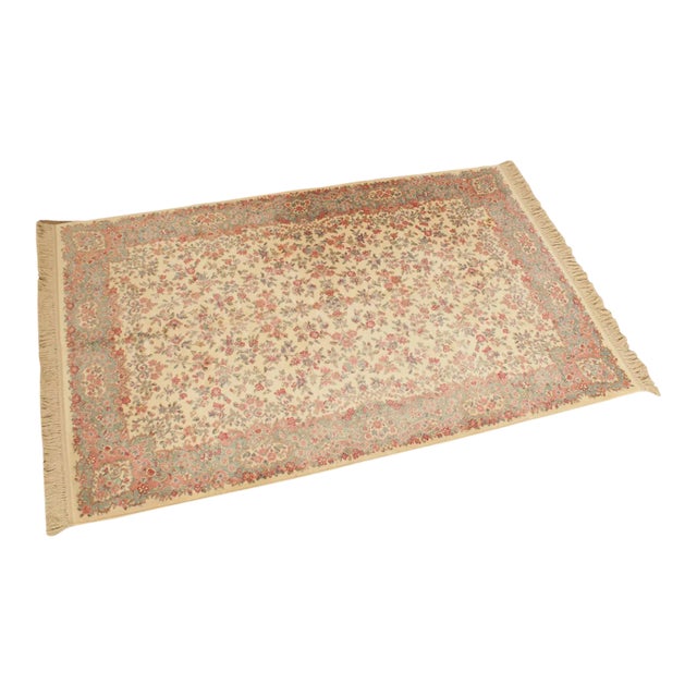 Karastan Ivory Kirman 9'11"x 5'9" Wool Rug Chairish