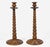 Victorian Pair Tall Bobbin Turned Walnut Candlesticks For Sale - Image 3 of 9