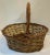 Vintage Two Tone Handled Woven Basket For Sale - Image 4 of 7