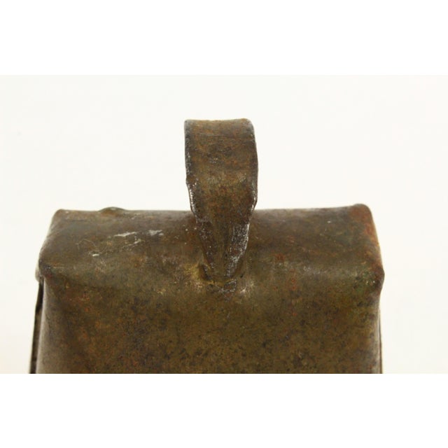 Ea./Mid 1800's Primitive Wrought Iron Cow Bell W Original Clapper New England For Sale - Image 10 of 18