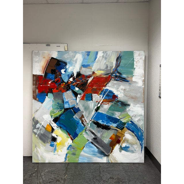Design Plus Gallery presents an Abstract Expressionist Oil on Canvas Wall Art. The expressive large-scale abstract...
