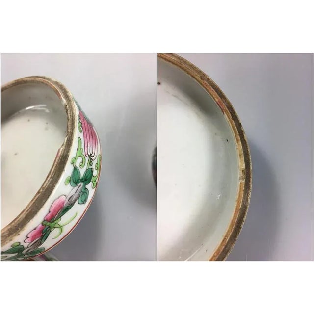 19th Century Chinese Famille Rose Porcelain 'Double-Happiness‘ Sweetmeat Stacking Box For Sale - Image 12 of 13