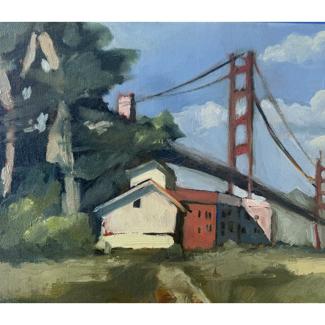 2020s Oil Painting on Canvas Landscape by Danka Krol, San Francisco, Golden Gate Bridge For Sale - Image 5 of 8