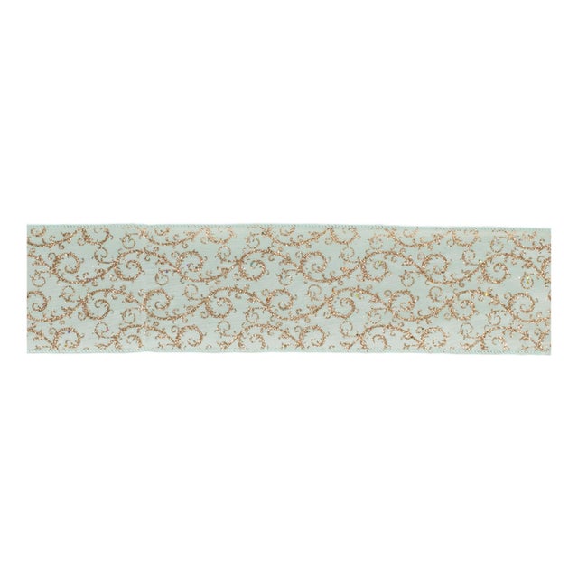 OranteBlue and Gold Glitter Wired Ribbon 4" x 10 yds. For Sale