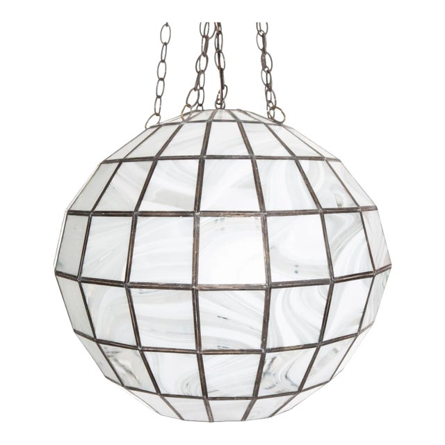 Wave Glass Seaside Pendant 30" by Clate Grunden For Sale