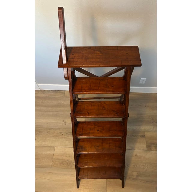 Restoration Hardware Folding Step Ladder Tiered Display Shelf For Sale In Denver - Image 6 of 11