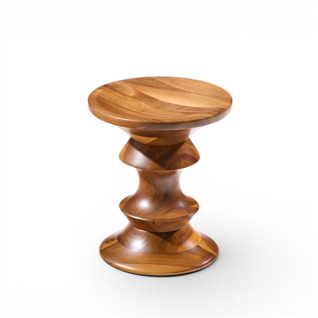 Charles & Ray Eames for Herman Miller Mid Century Walnut Time Life Stool This stool measures: 13 wide x 13 deep x 15 high,...