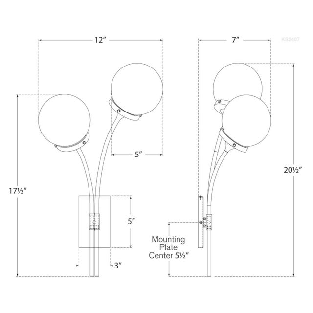 Prescott Left Sconce in Bronze with Clear Glass Designer: kate spade new york Finish: Bronze Height: 20.5" Width: 12"...