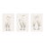 Crane Studies 1 - 3, Neutral Coastal Bird Art Triptych, 24" X 36" For Sale