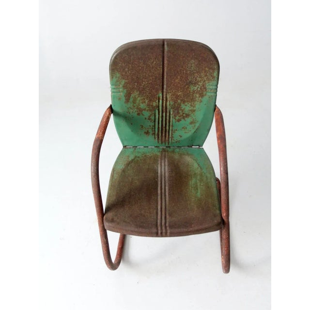 Mid-Century Metal Patio Chair For Sale - Image 6 of 11
