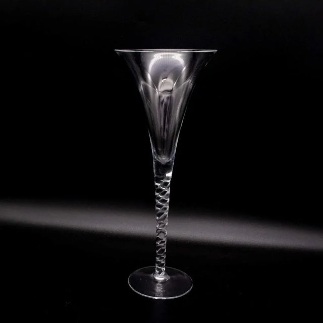 Mid-Century Modern Mid-Century High-Stemmed Champagne Flutes Gallo attributed to Villeroy & Boch, 1970s, Set of 2 For Sale - Image 3 of 5