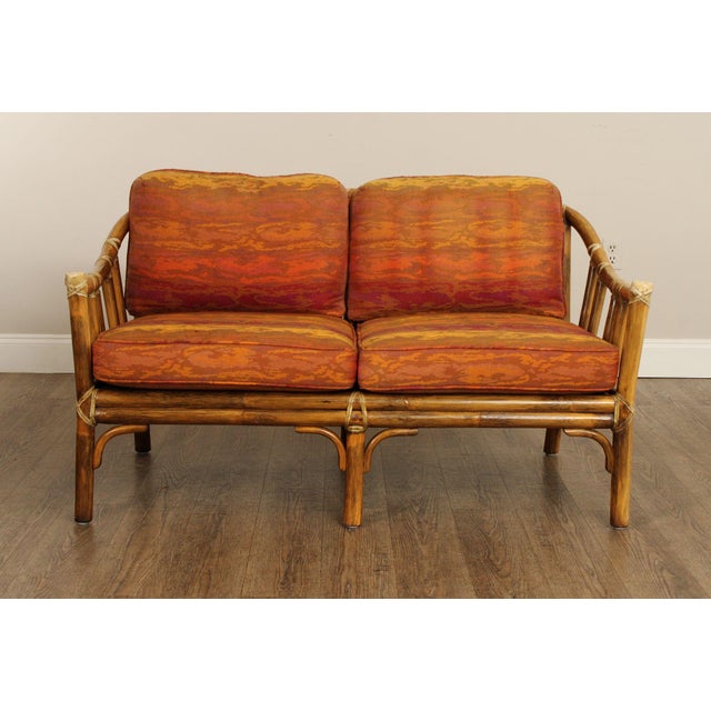 1970s McGuire Vintage Bamboo Loveseat For Sale - Image 5 of 12