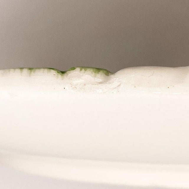 Mid 20th Century Ceramic Majolica Lemon Plate With Handles For Sale - Image 5 of 8