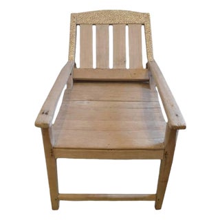 Andrianna Shamaris Shell Inlay Teak Wood Colonial Chair For Sale