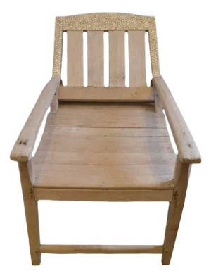 Andrianna Shamaris Shell Inlay Teak Wood Colonial Chair