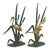 Mid-Century Heron and Duck Figurines in Brass and Green Metal, 1950s, Set of 2 For Sale - Image 4 of 14