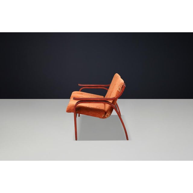 Brown Italian Modern Bentwood Sofa by Marco Zanuso, 1970s For Sale - Image 8 of 10