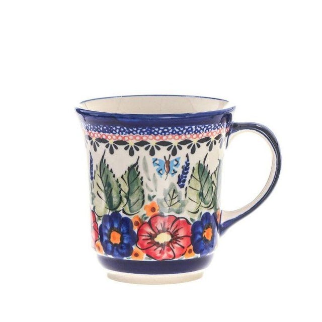 White 300 ml Ceramic Mug by Ceramika Boleslawiec, Set of 4 For Sale - Image 8 of 9