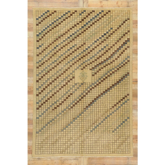 Rustic Vintage Turkish Sivas Rug - 06'11 X 10'03 For Sale - Image 9 of 10