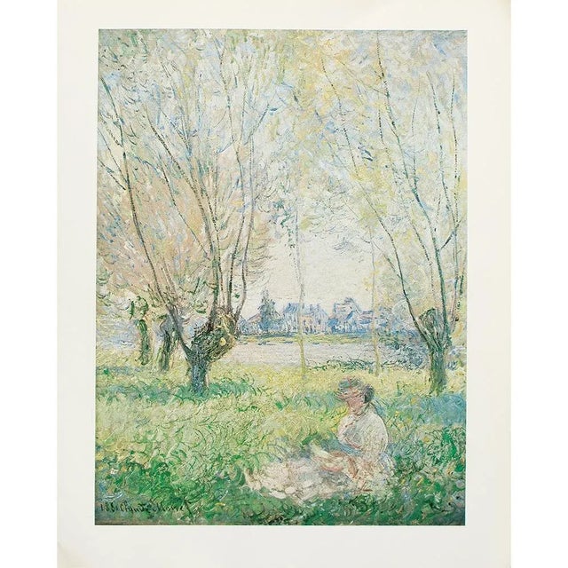 Monet 1977 After Claude Monet "Woman Seated Under the Willows", Large Full-Color Print For Sale - Image 4 of 6