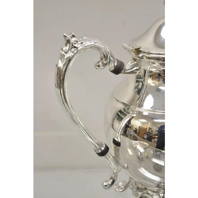 Vintage Fb Rogers Victorian Silver Plated Tea Set With Tilting Pot - 6 PCS For Sale - Image 9 of 12