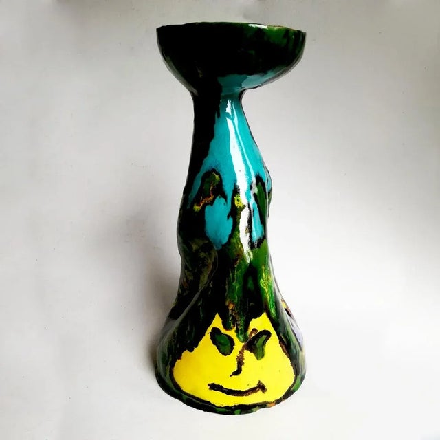 Mid-Century Italian Ceramic Vase by Bedin Lina, 1956 For Sale - Image 3 of 9