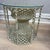 Mid-century macrame boho table with glass top