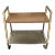 Mid-Century Brass and Formica Rolling Cart For Sale