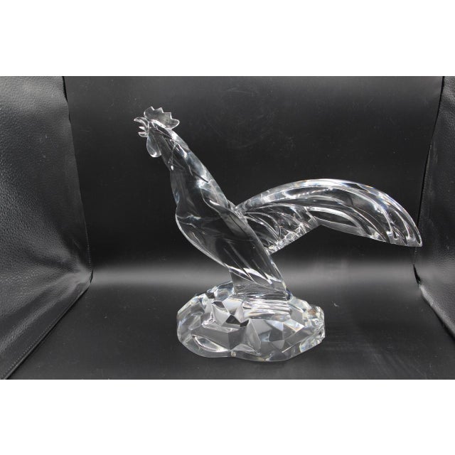 Baccarat Large Art Deco Crystal Cockerel by Georges Chevalier for Baccarat For Sale - Image 4 of 13