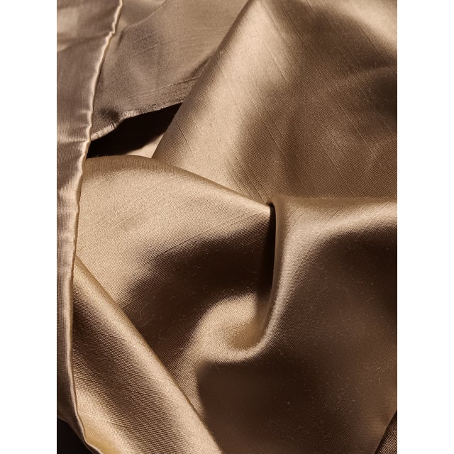 Last call.1980s Scalamandre Gold Silk Satin Fabric-2+ Yards For Sale In Atlanta - Image 6 of 10