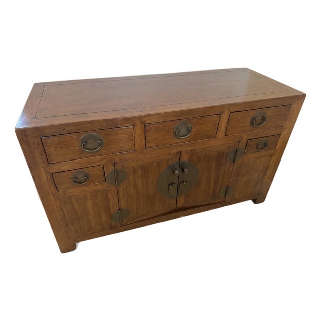 19th Century Qing Dynasty Elmwood Side Cabinet, Circa 1880 For Sale