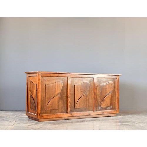 Ironmongers Shop Counter Drawers Circa 1910s Solid pine with original pressed steel cup handles - Decorative carved sides...
