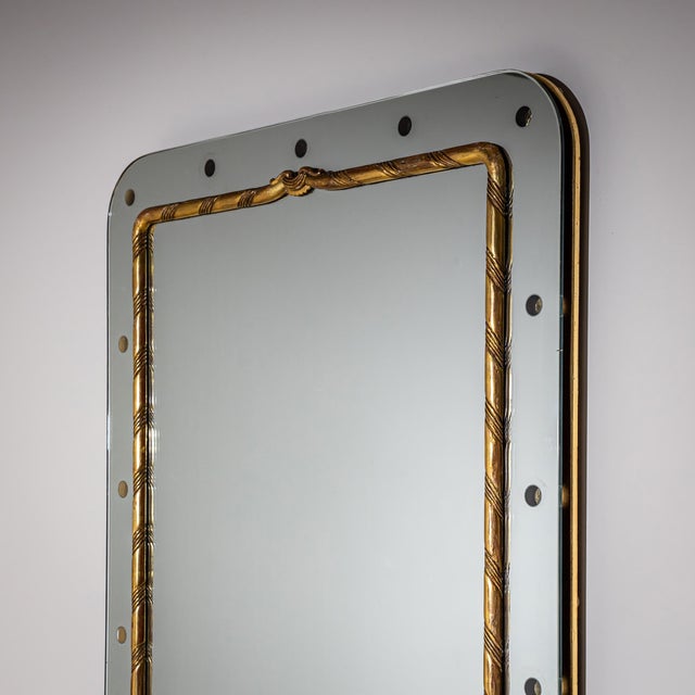 Large Wall Mirror, Italy, Mid-20th Century For Sale - Image 4 of 11