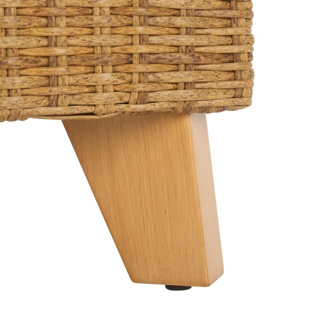 Margarita Wicker Patio Chair, Natural/White For Sale In Philadelphia - Image 6 of 10