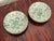 Chelsea House Inc Vintage Japanese Porcelain Ware Brass Backed Small Plates, a Pair For Sale - Image 4 of 4