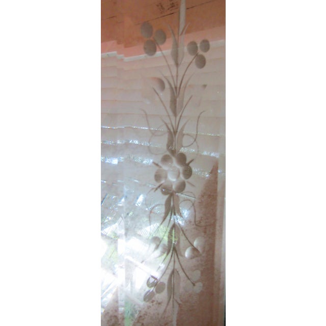 Antique French Venetian Style Etched and Beveled Glass Wall Mirror Circa 1920s For Sale - Image 11 of 12