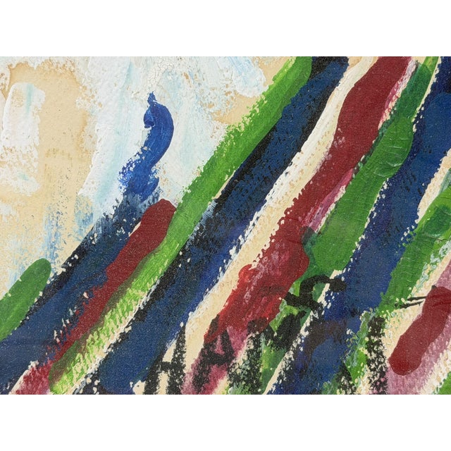 Mohamed Hamri Moroccan Modernist Folk Art Painting, the Unique Singer, 1977 For Sale - Image 11 of 18