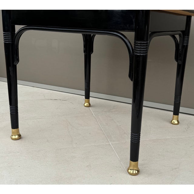Antique Vienna Secession Bentwood Side Table attributed to J. & J. Kohn and Thonet Circle, Austria, 1890s For Sale - Image 5 of 18
