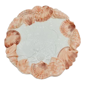 Palm Beach Style Platter With Shell Motif