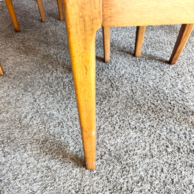 Mid Century Modern Walnut Cane Back Dining Chairs - Set of 6 For Sale - Image 10 of 10