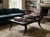 Wood Vintage Black Slayed Legs Rectangular Low Coffee Table For Sale - Image 7 of 13