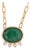 4.9ct Emerald and Diamond Pendant Necklace: Solid 14k Gold With Attached Chain For Sale