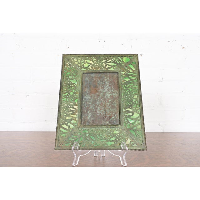 Tiffany Studios New York Grapevine Pattern Bronze and Slag