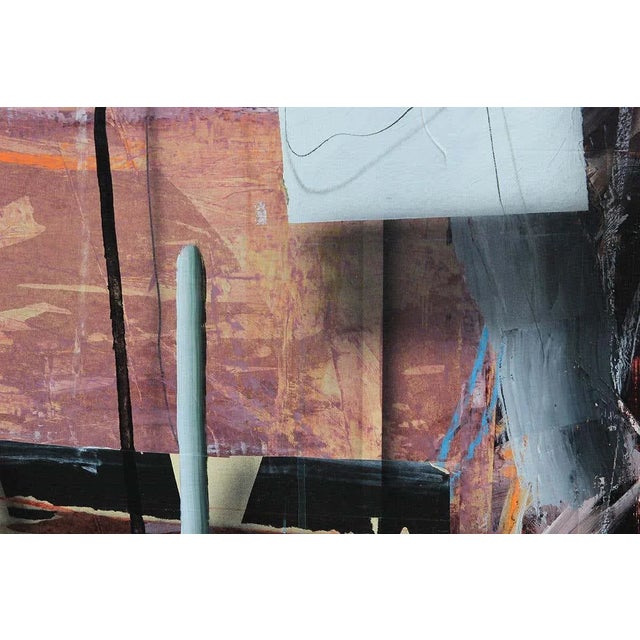 20th Century Pink, Black, Yellow, and Gray Abstract Painting by Richard Johnson For Sale - Image 10 of 13