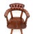 Late 19th Century Antique Victorian Oak and Leather Swivel Desk Chair attributed to James Shoolbred, 1880 For Sale - Image 5 of 9