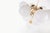 Gold AERIN for Visual Comfort Signature Cristol Tiered Chandelier in Hand-Rubbed Antique Brass with White Strie Glass For Sale - Image 8 of 11