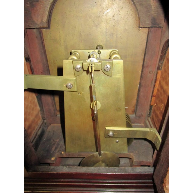 Early 19th century Regency English Mahogany Bracket Clock For Sale - Image 10 of 11