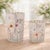 Modern Frosted Floral Print Votive Holder (Set of 2) For Sale - Image 3 of 5