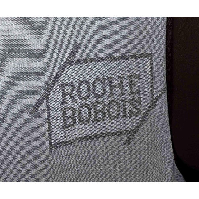 Animal Skin Roche Bobois Brown Leather Swivel Club Chair For Sale - Image 7 of 7